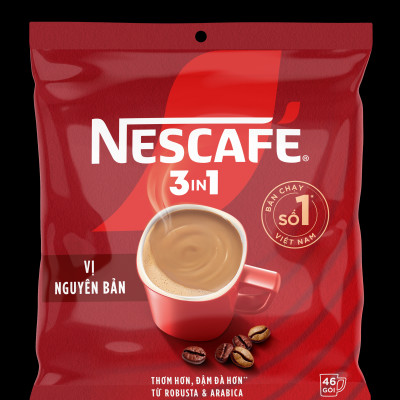 [Tặng ly sứ cao cấp] Cà phê Hòa tan NESCAFÉ VỊ NGUYÊN BẢN 46 gói Đậm Thơm Hoàn Hảo