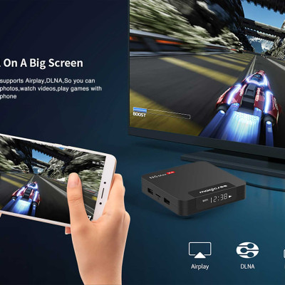 Android tivi box MAGICSEE N5 MAX X4 Ram 4G Android 11 điều khiển giọng nói kiêm bàn phím chuột bay có đèn nền dual wifi 2 băng tần bluetooth S905X4 cài sẵn phim, truyền hình cáp miễn phí vĩnh viễn cáp miễn phí vĩnh viễn - Hàng nhập khẩu
