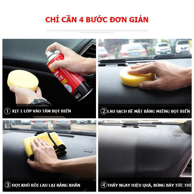   Dung Dịch Dưỡng, Phục Hồi Nhựa Nhám, Làm Đen nhựa nhám, Làm Mới Ghế Da DASHBOARD WAXING 450ml