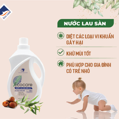 Nước lau sàn Hữu cơ Ecocare đuổi muỗi tinh dầu Quế 2000ml