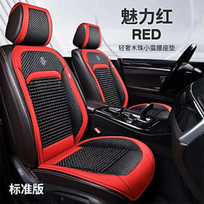 Lót Ghế ô tô Chất Liệu Da Cao Cấp Phủ 1 Ghế Trước,Có Đan Hạt Gỗ Chống Nóng, Massage Lưng cao cấp