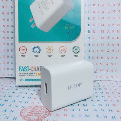 Củ sạc nhanh LI-TOP AC29 100W, đạt chứng nhận 3C tiêu chuẩn quốc gia, bảo hành Hàng chính hãng 12 tháng, cho dùng thử 30 ngày