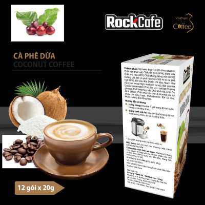 Cà phê dừa ROCKCAFE (Hộp 12 gói)