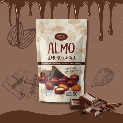 [Lốc 6 Gói] Sô Cô La Hạnh Nhân ALMO – Giòn Rụm, Thơm Ngon [Hàng Thái Lan]