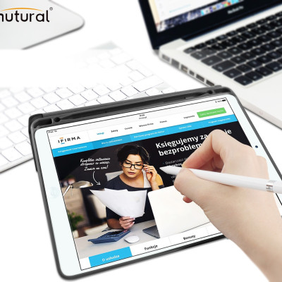 Bao da Ipad 10.2 (Thế hệ 7 – 2019) hiệu Mutural _ Màu xanh_ Hàng nhập khẩu